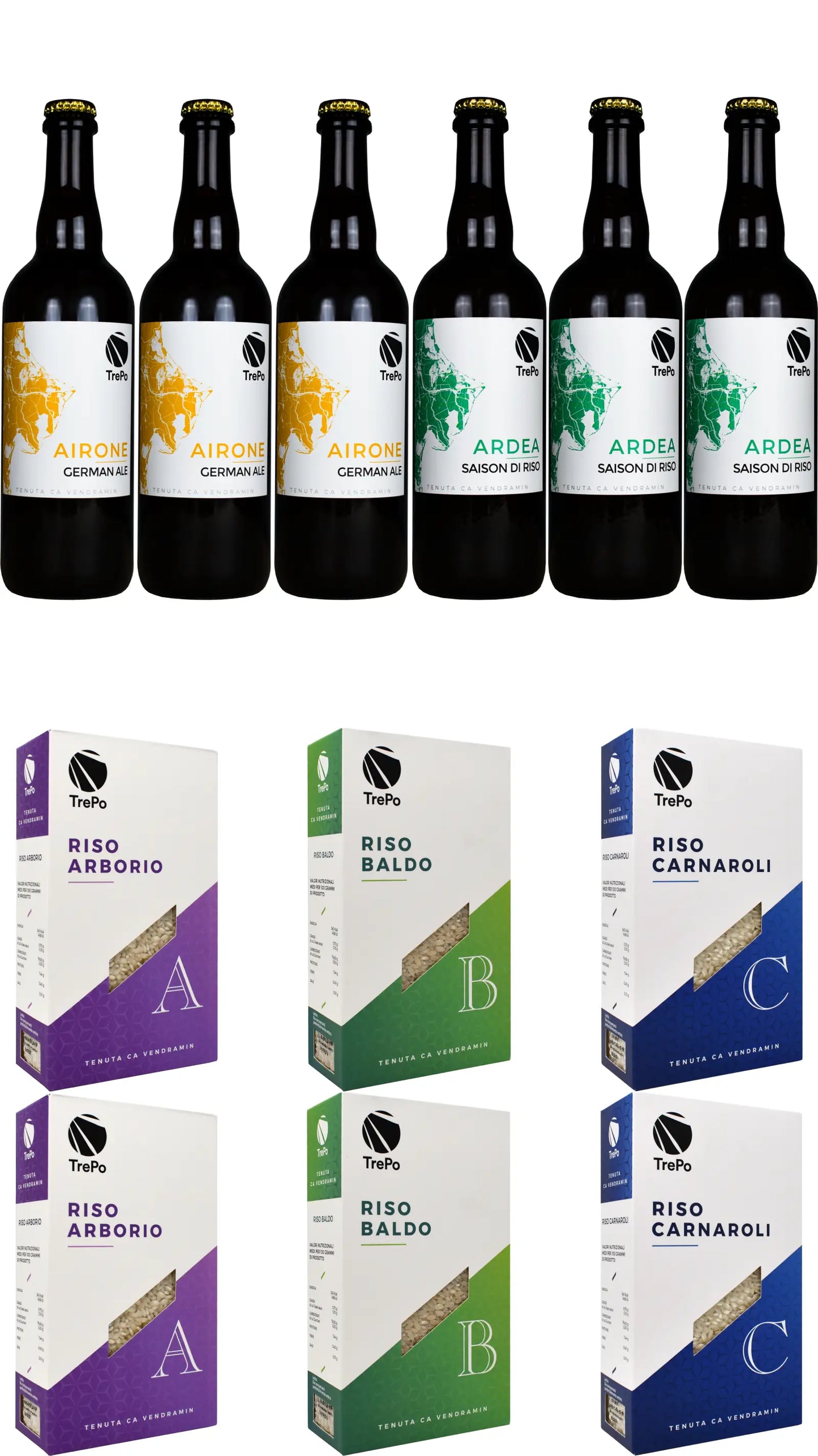 3xAirone 75cl + 3xArdea 75cl + 2xArborio-Baldo-Carnaroli
