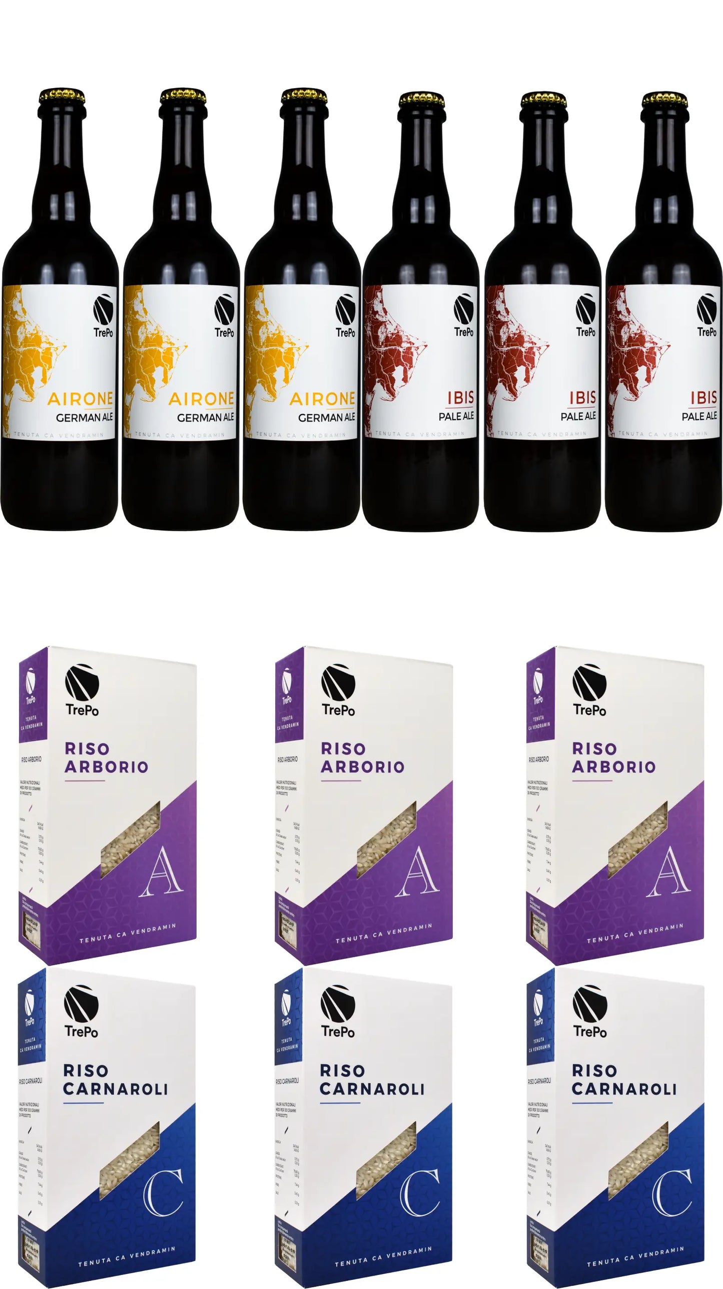 3xAirone 75cl + 3xIbis 75cl + 3xArborio + 3xCarnaroli