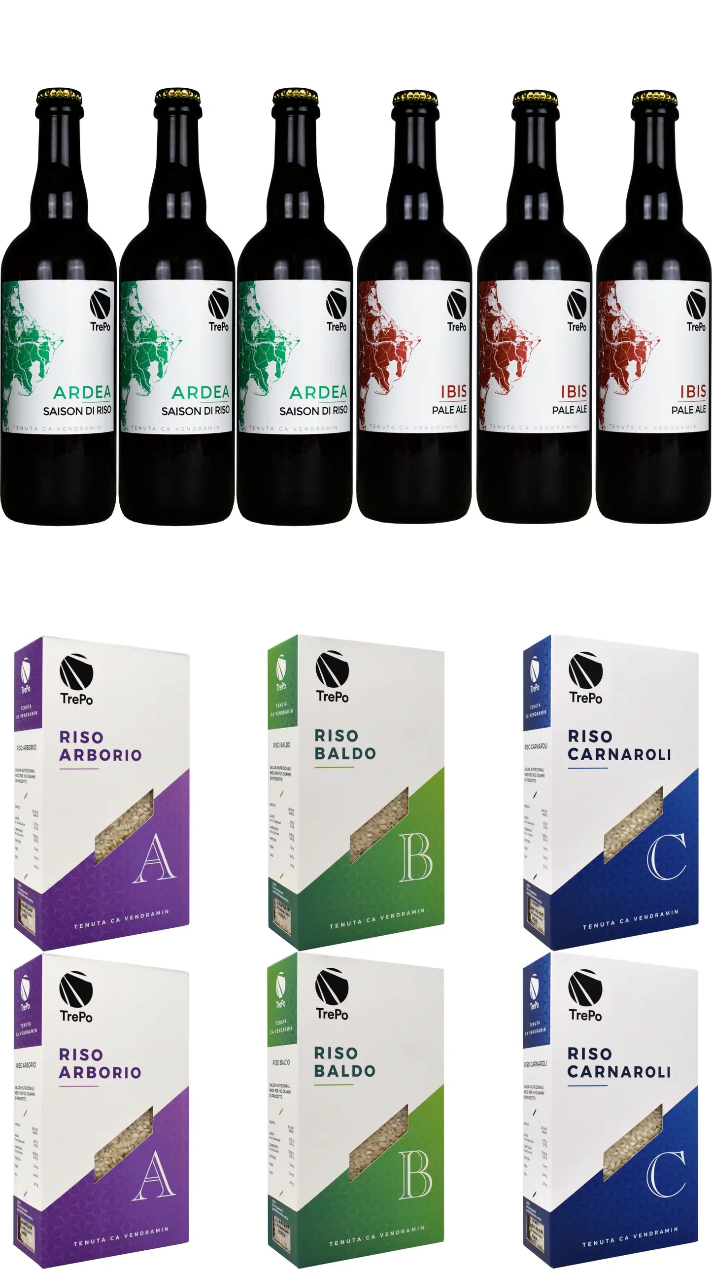 3xArdea 75cl + 3xIbis 75cl + 2xArborio-Baldo-Carnaroli