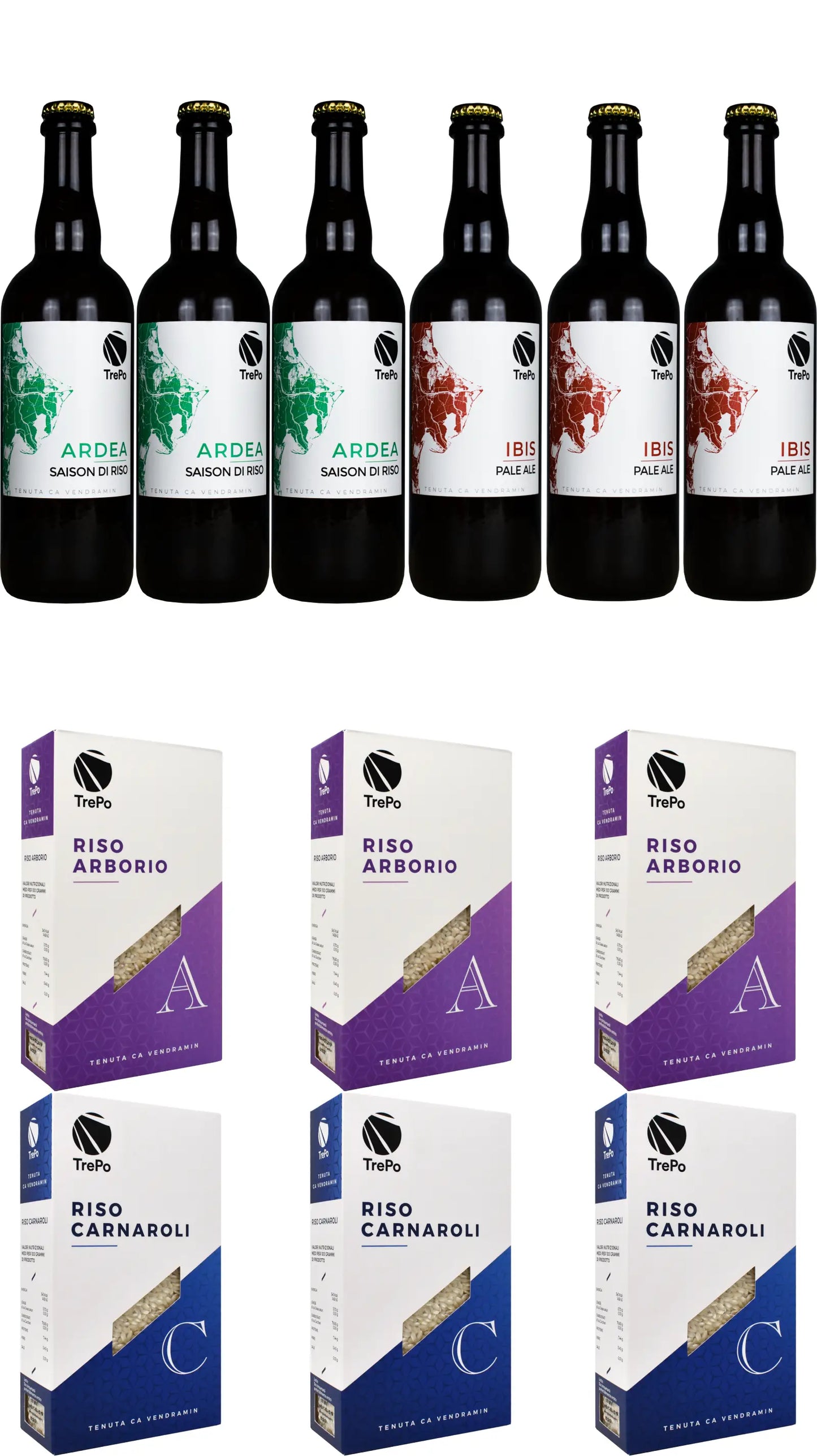 3xArdea 75cl + 3xIbis 75cl + 3xArborio + 3xCarnaroli