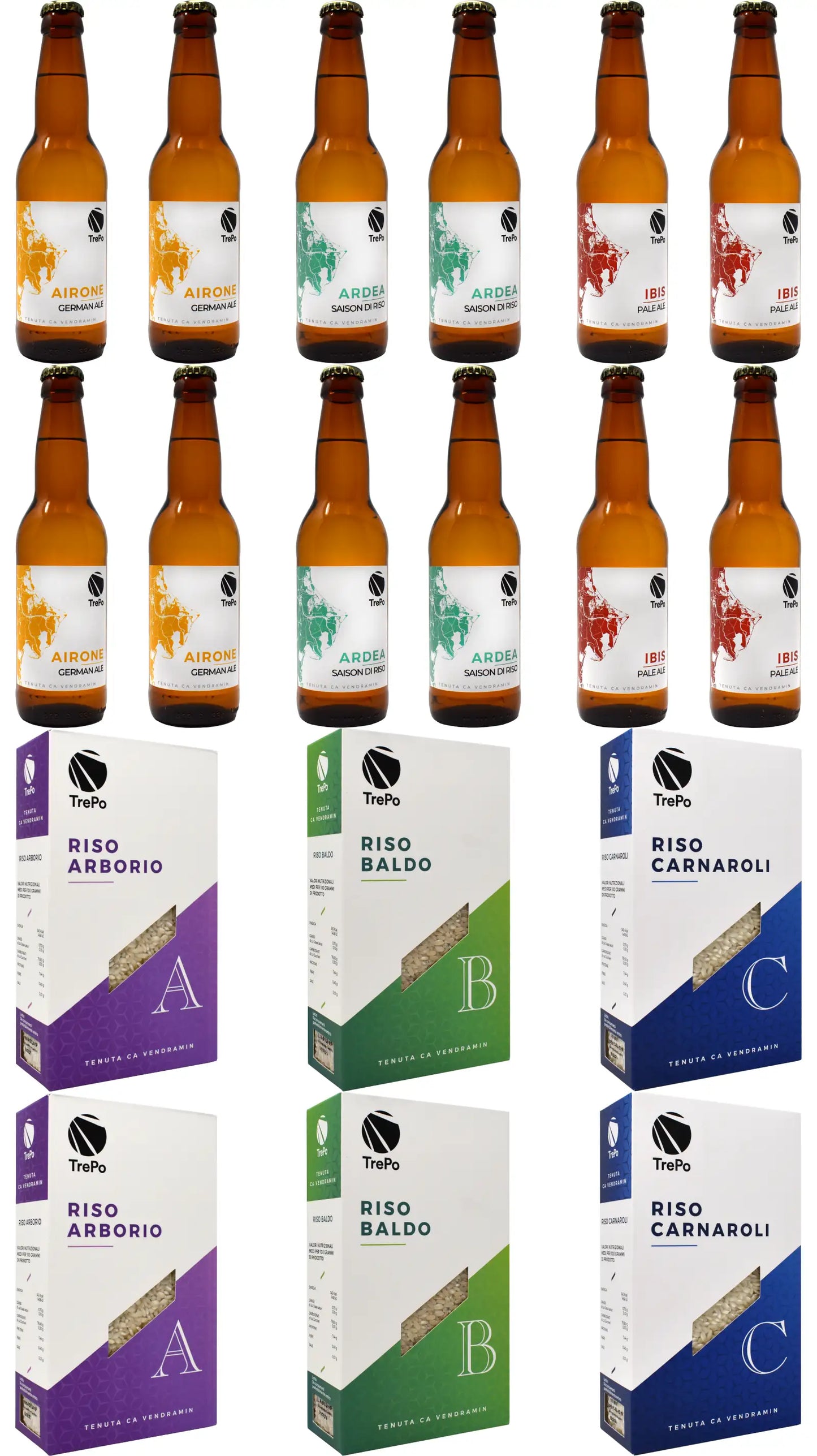 4x3 Birre 33cl + 2x Arborio-Baldo-Carnaorli