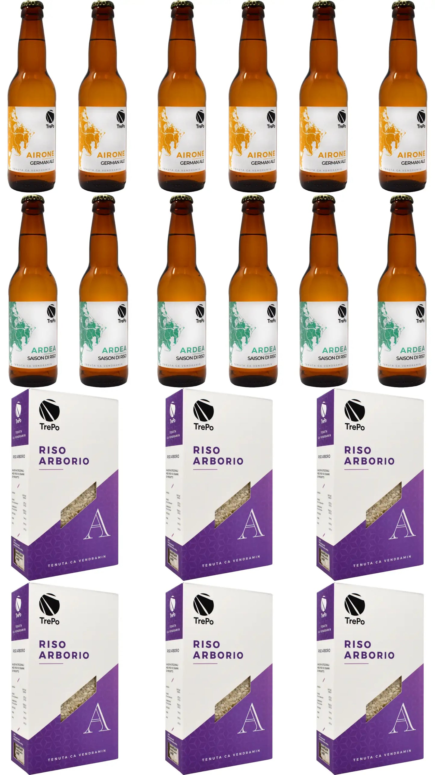 6xAirone 33cl + 6xArdea 33cl + 6xArborio