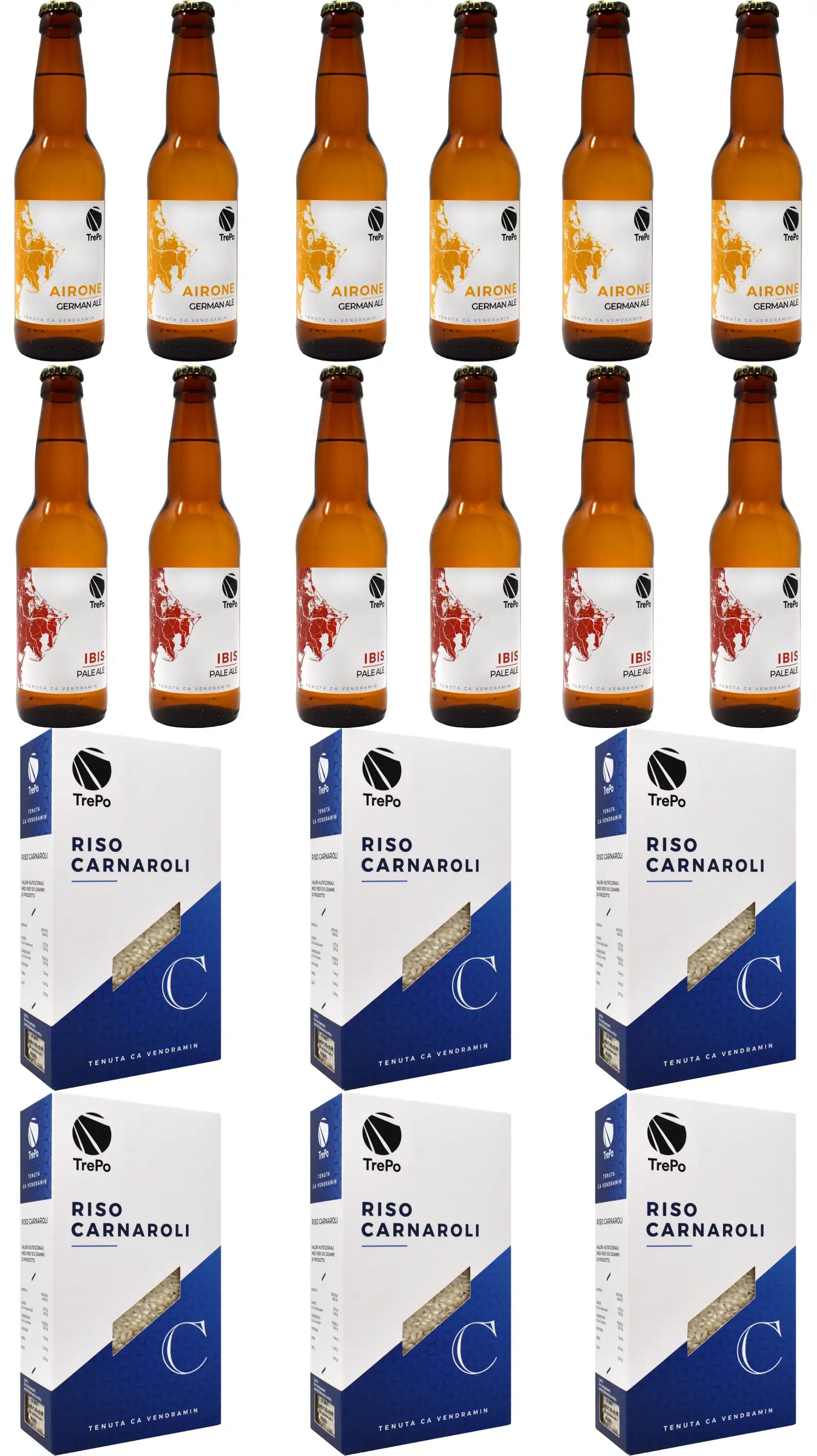 6xAirone 33cl + 6xIbis 33cl + 6xCarnaroli